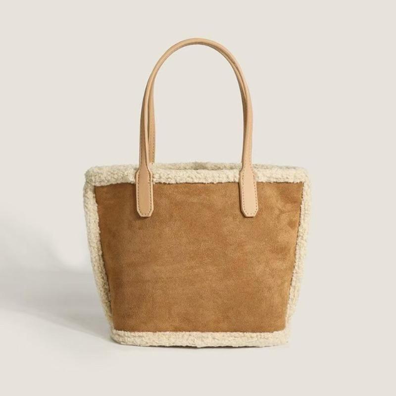 New bag winter new lamb wool handbag versatile large capacity mother and child bag Christmas plush handbag