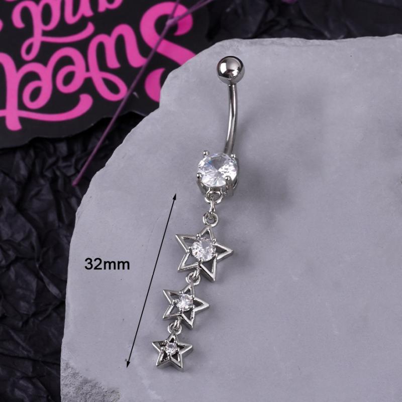 

Кольцо для пирсинга пупка Паук из нержавеющей стали с подвеской в виде сердца с цирконом для женщин, украшение для пирсинга тела