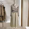 Women’s Cardigan Set with Sleeveless Dress VB8OP66