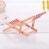 Simple Stripes 2 Pcs Mini  Beach Chair Emulational Furniture Labubu Doll Trendy Accessories Household Furnishings Decoration