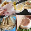 100Pcs 15x15cm Triangular Open Kraft Paper Waterproof Disposable  Hamburger Pouch  Restaurant