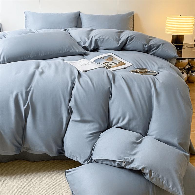 100% Cotton Solid Color 4-Piece Bedding Set