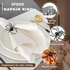 Pack of 6 Elegant Spiders Designs Napkin Rings Holders Halloween Kitchen Decoration With Rustproof Metal Finish