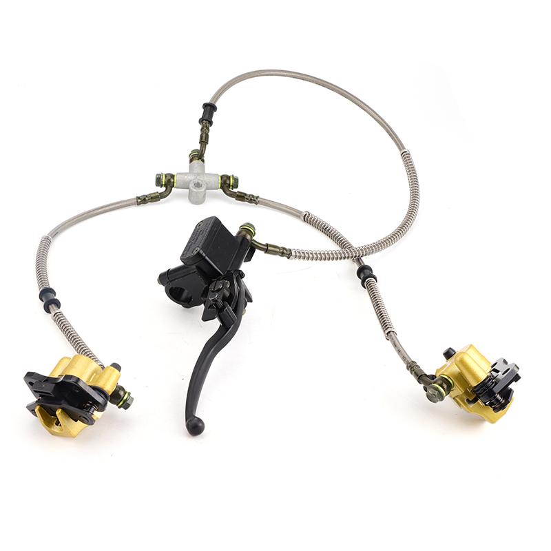 Front/Rear Disc Brake Master Cylinder Hydraulic Caliper Assembly for 50cc 70cc 90cc 110cc 125cc ATV Buggy Quad Bike Accessories