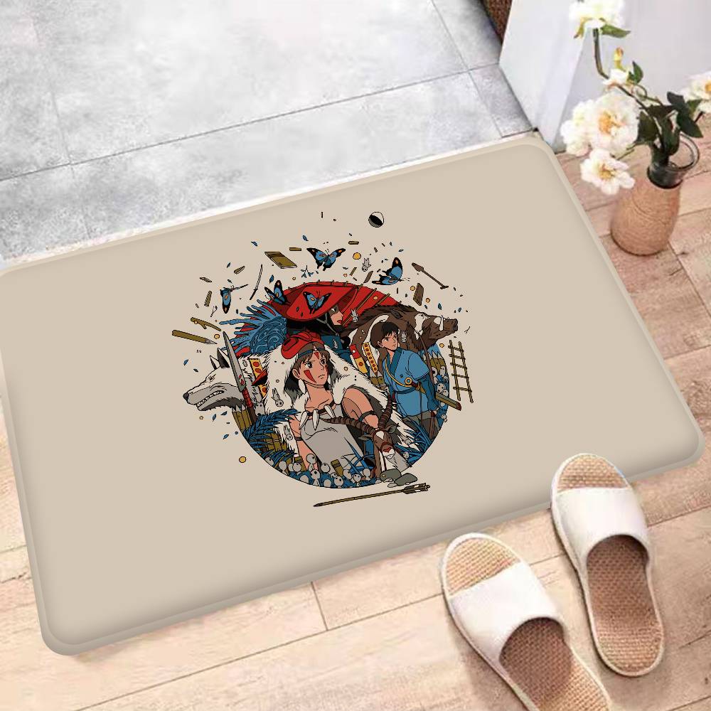 Anime Film P-Princezna M-Mononoke Vstupní rohožka Skandinávský styl Domácí rohožka Koupelnové-WC rohožky Ložnice Hotelová dekorační rohož