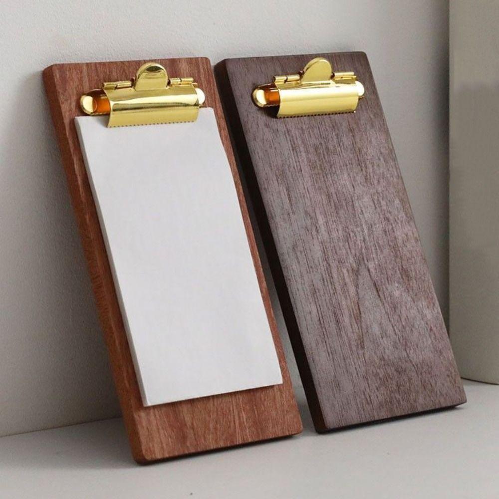 Universal Receipt Holders Multifunctional Wooden Menu Holder Memo Menu Clip  Office Supplies