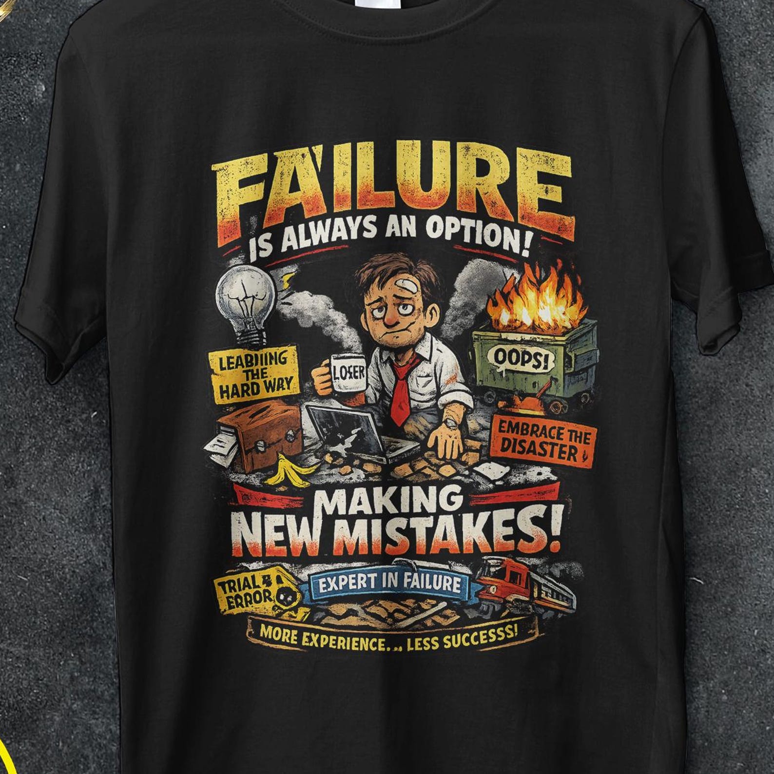 Failure is not an option, Trendy, Failure is always an option, mythbusters shirt, Funny Sarcastic Shirt,Attitude,Humorous Sayings,Snarky Gag XL