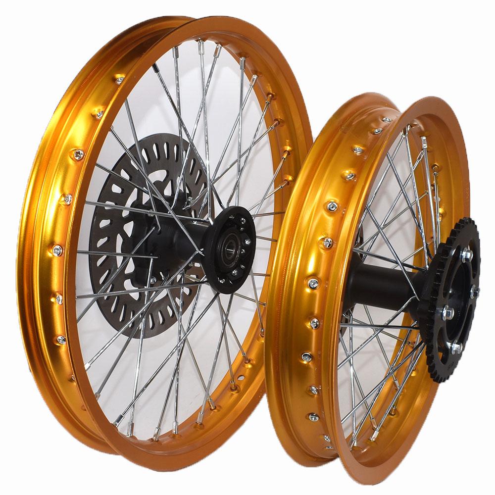 1.60-17 inch Front 1.85-14 inch Rear Rims with sprocket Disc Brakes For KLX CRF Kayo BSE Dirt Pit Bike Motorcycle
