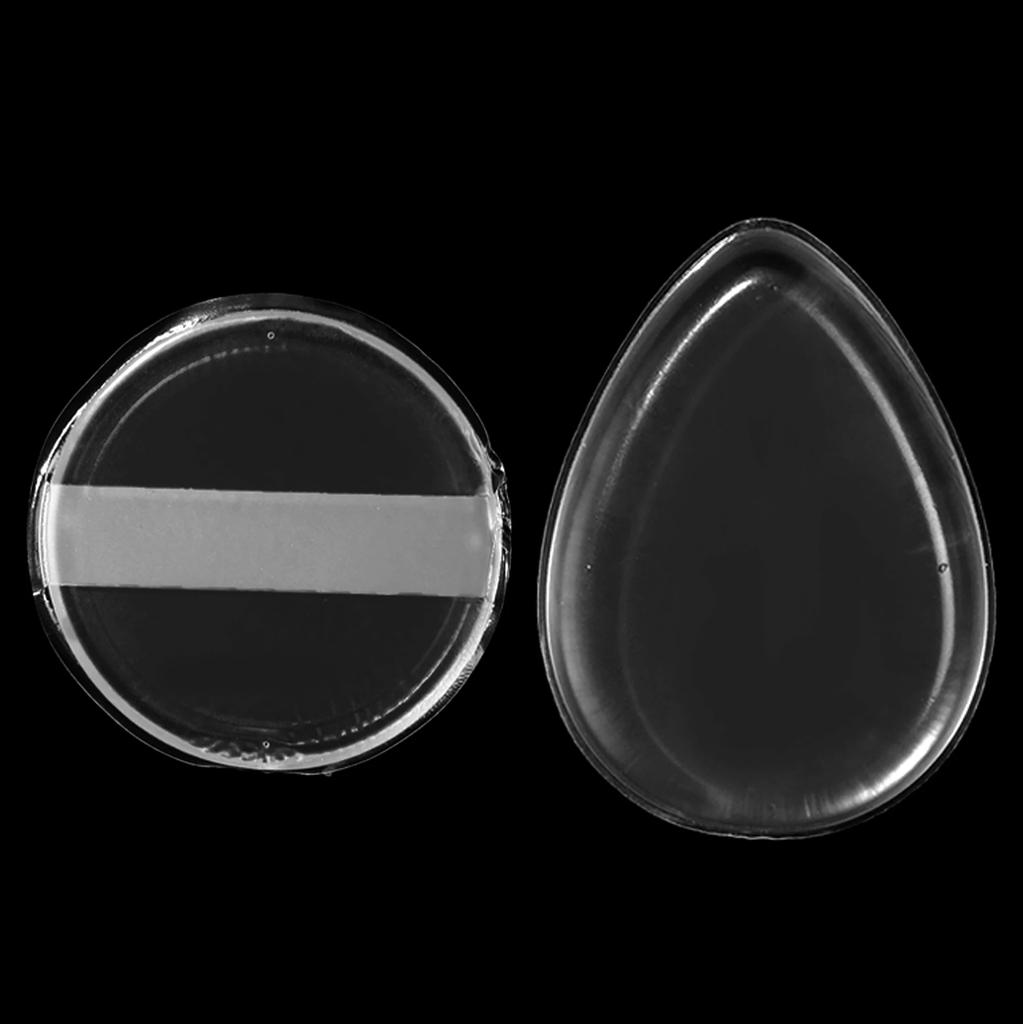 1/20 st sminkpuderpuff silikon non-stick mjuk transparent rund droppformad kosmetisk kraftsvamppuff smidig blandning