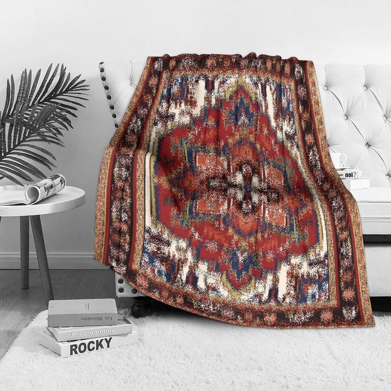 Turkse Vintage Etnische Kilim Kleed Plaid Deken Bed Bank Decoratief Kussenhoes Cadeau