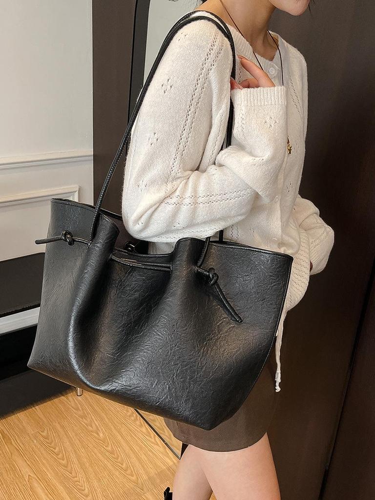 Korean Large Capacity Tote Bag - Women's 2025 Autumn/Winter Fashion Underarm Shoulder Bag