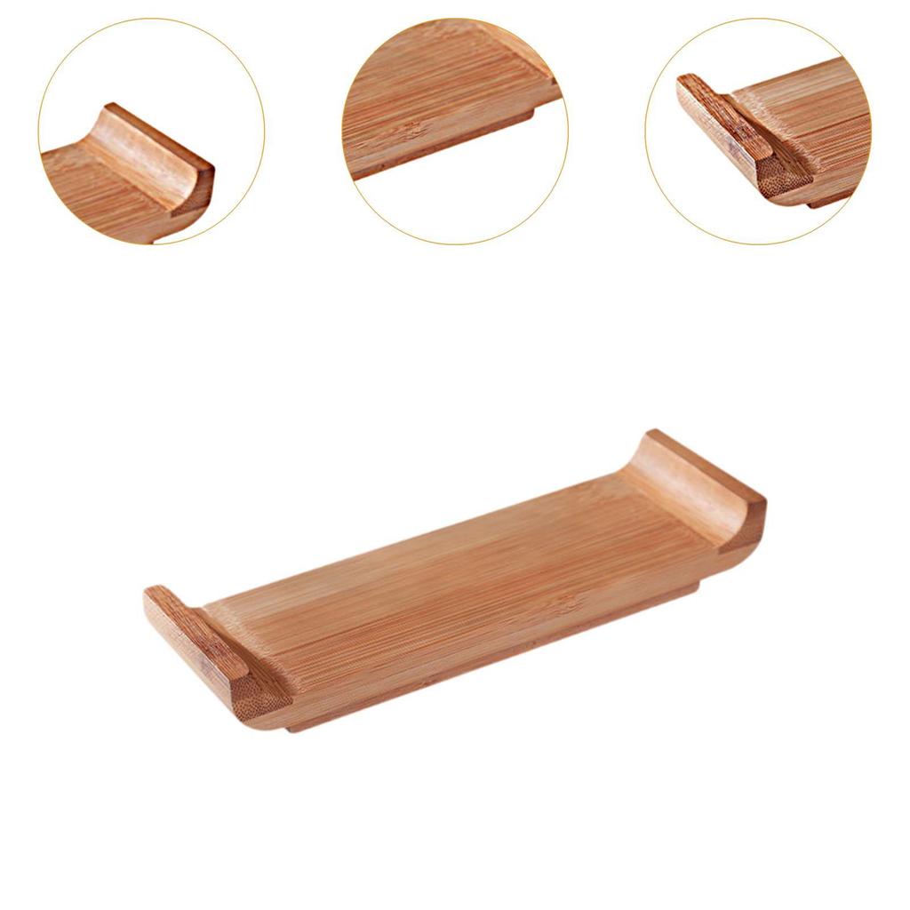 Sushi Plate Rectangle Sashimi Dish Decorative Bamboo Dessert Plate Multifunction Japanese Sushi Serving Tray for Home Restaurant