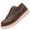 Fashion Spring High Quality Outdoor Work Shoes Spring Lace Up Soft Soled Oxford Shoes Round Toe Thick Soled Fashionable Casual Men Shoes