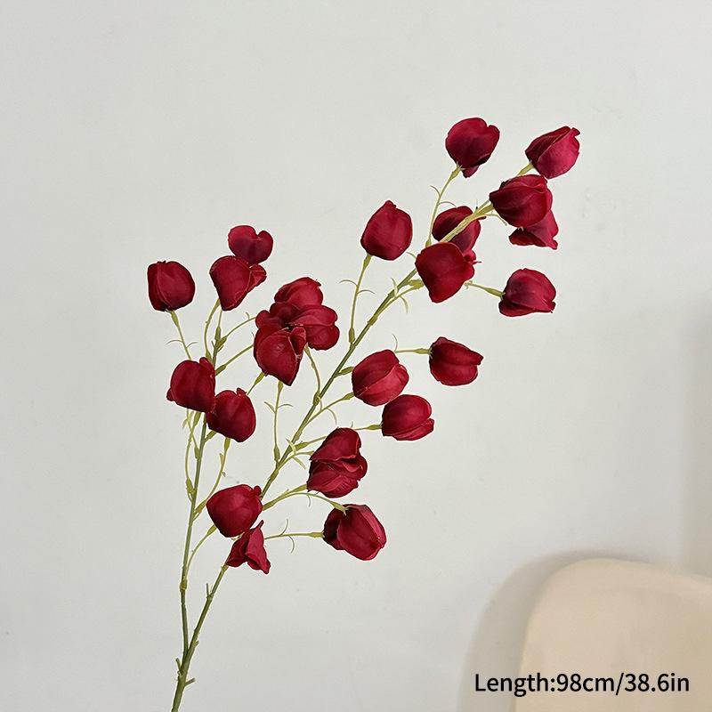 Artificial Physalis Flower Bouquet Room Decor Pink Flower Fruit Tree Wedding Party Decor Aesthetic Art Simulation Flowers