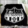 1PC Fc Nan-tes Crest Design Printed Soft Flannel Blanket Throw for Adult Bedroom Living Room Sofa Camping Travel Fan gifts Christmas Gifts