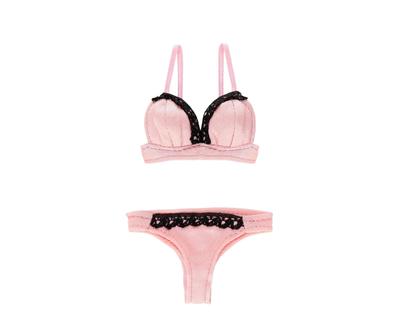 Azone International Elegant Lace Bra Panties Pink X AZONE Original Q'z & Set, Black, 1/6 Scale, Q'z Body, Costume/QZC
