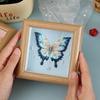 with Frame 3D Embroidery DIY Material Kit Holiday Gifts Handmade Embroidery Beaded Butterfly Picture Needlework Beads Embroidery