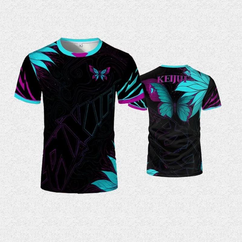 Summer fashion men s printed T-shirt sports casual  men s popular short sleeved top S