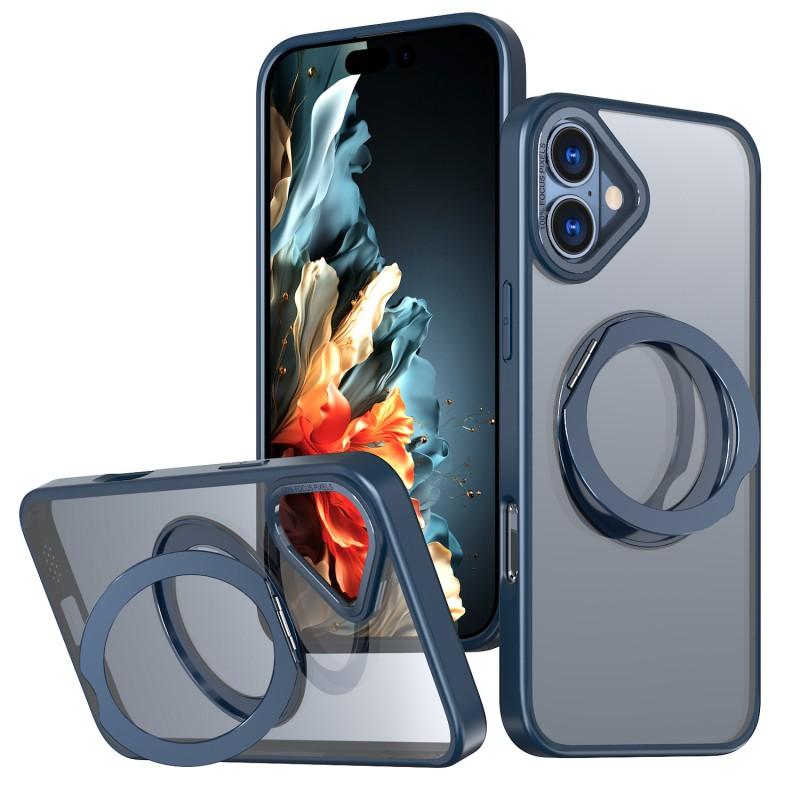 360 Rotating Stand Magnetic Phone Case IPhone 16 Plus Shockproof Acrylic Back Cover