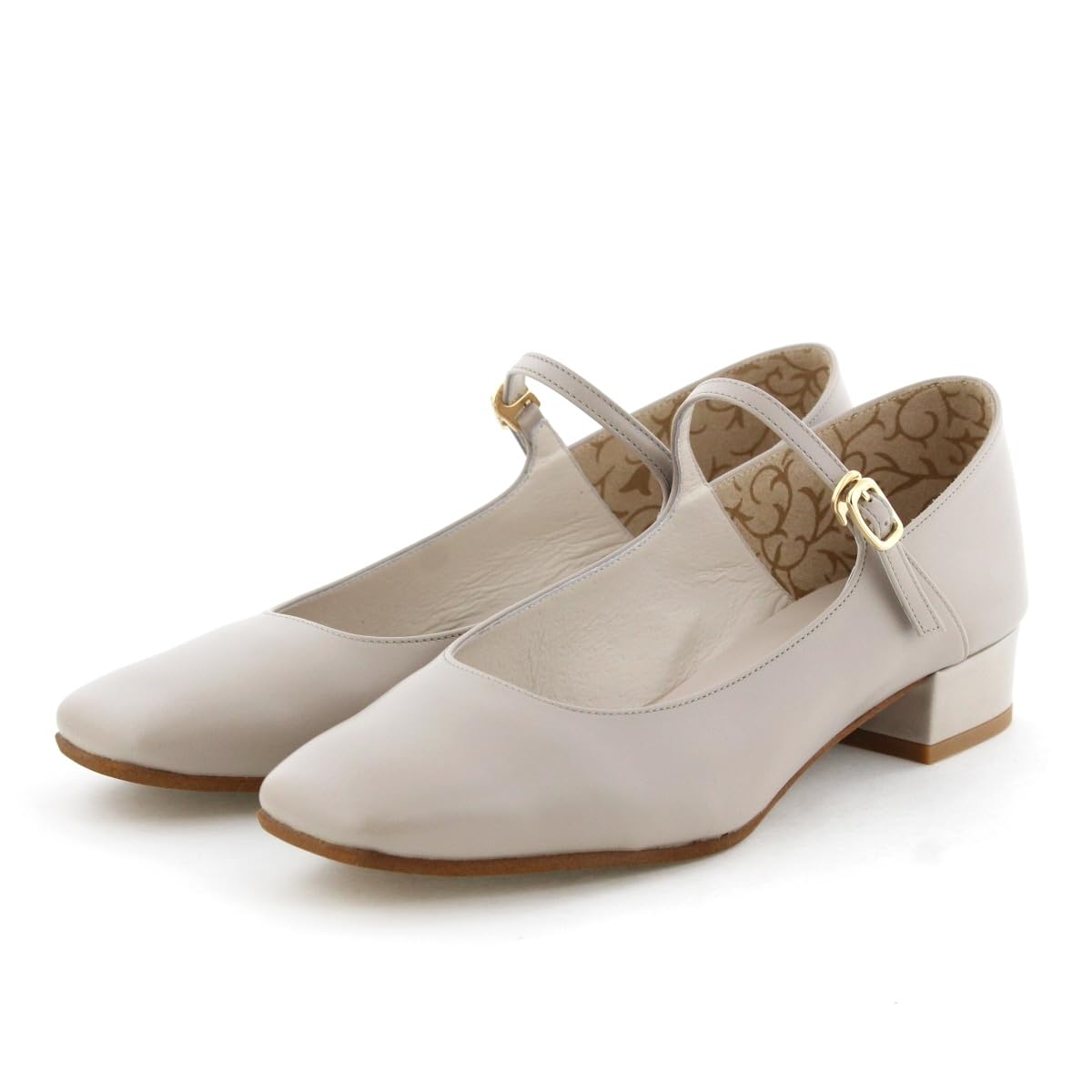 

HIMIKO / Himiko / Square Toe Mary Jane Pumps / 651111 Greige 265