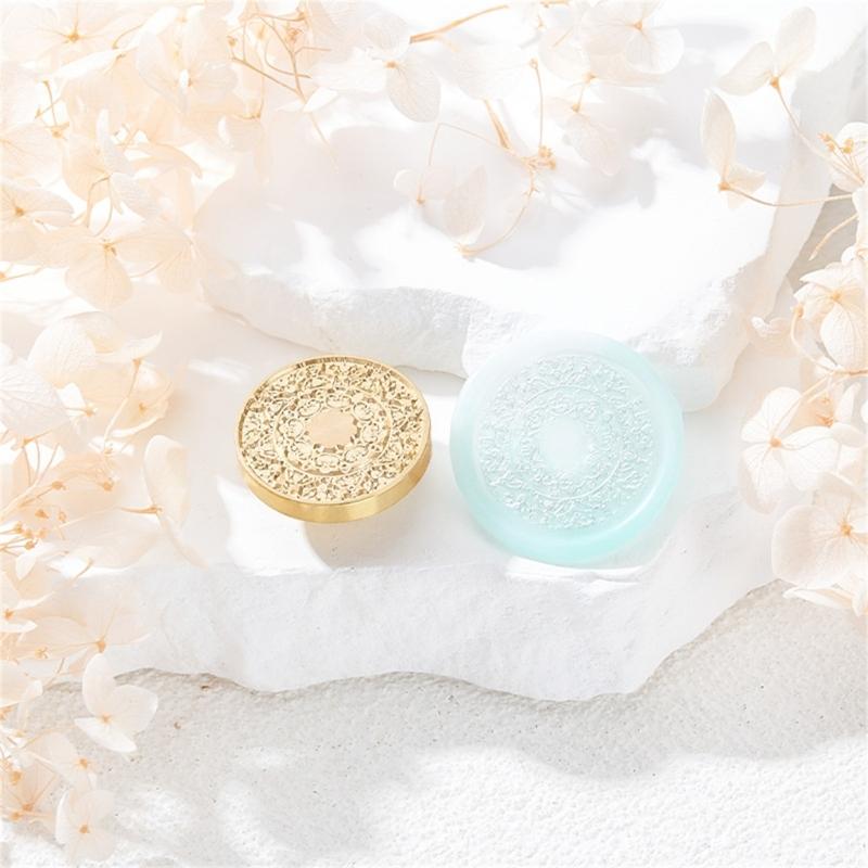 Floral Pattern Wax Seal Stamp Head for Valentine Card Wedding Invitation Envelope, Exquisite Pattern Wax Seal Stamp Head