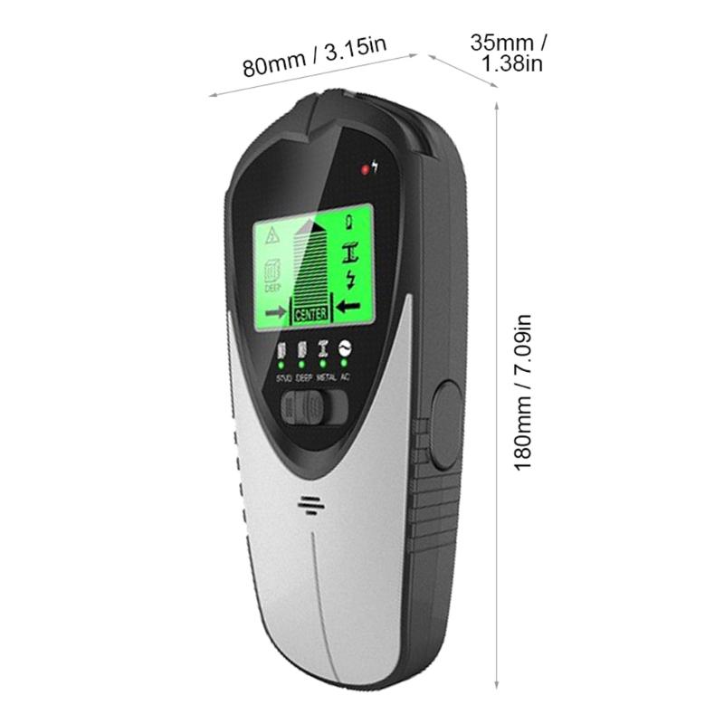 4 in 1 Electric Wood Detector Stud Finder Sensor Wall Scanner Beam Finder Center Finding Compatible for w/ Wood AC Wire
