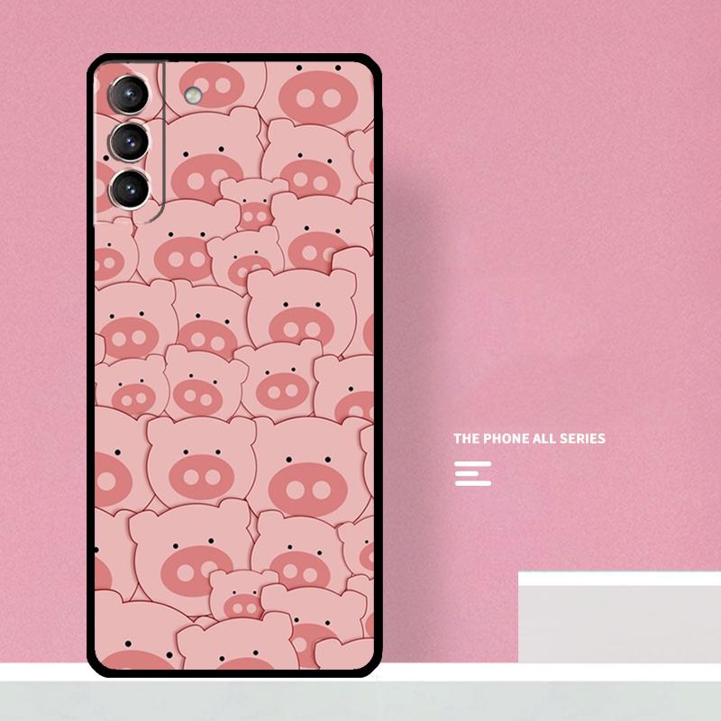 Cute Pink Pig Phone Case For Samsung Galaxy S25 S26 Ultra S20 S21 S22 S23 S24 S10 Plus S25 FE Cover Coque