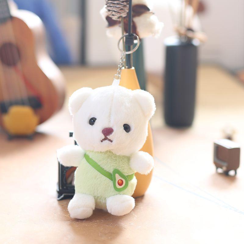 Cute Cute Fruit Bear Pendant Plush Toy Doll Cartoon Bag Hanging Keychain Doll Doll