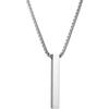 Stainless Steel Hip-hop Necklace Men's Three-dimensional Rectangular Titanium Steel Necklace Couple Pendant Jewelry Accessories