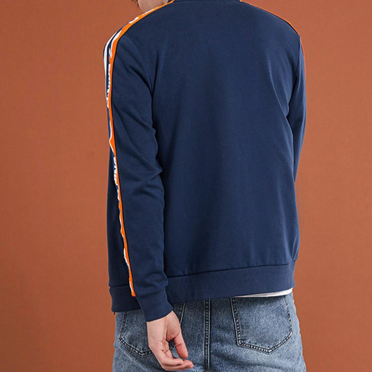 Li-Ning Sport Fashion Series Letter Zipper Hoodie Unisex hoodies Navy-Blue AWDQ368-8