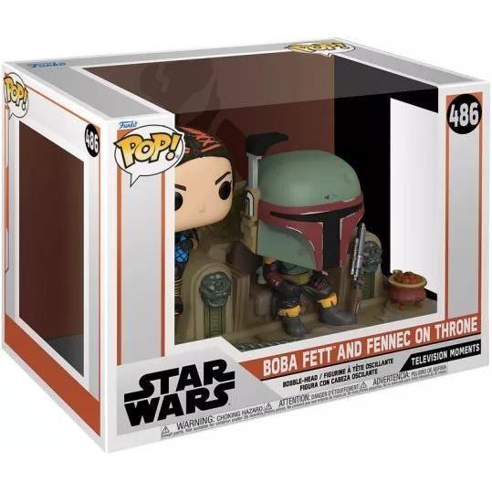 Figurine funko pop! moment : mandalorian - boba fett &amp; fennec shand