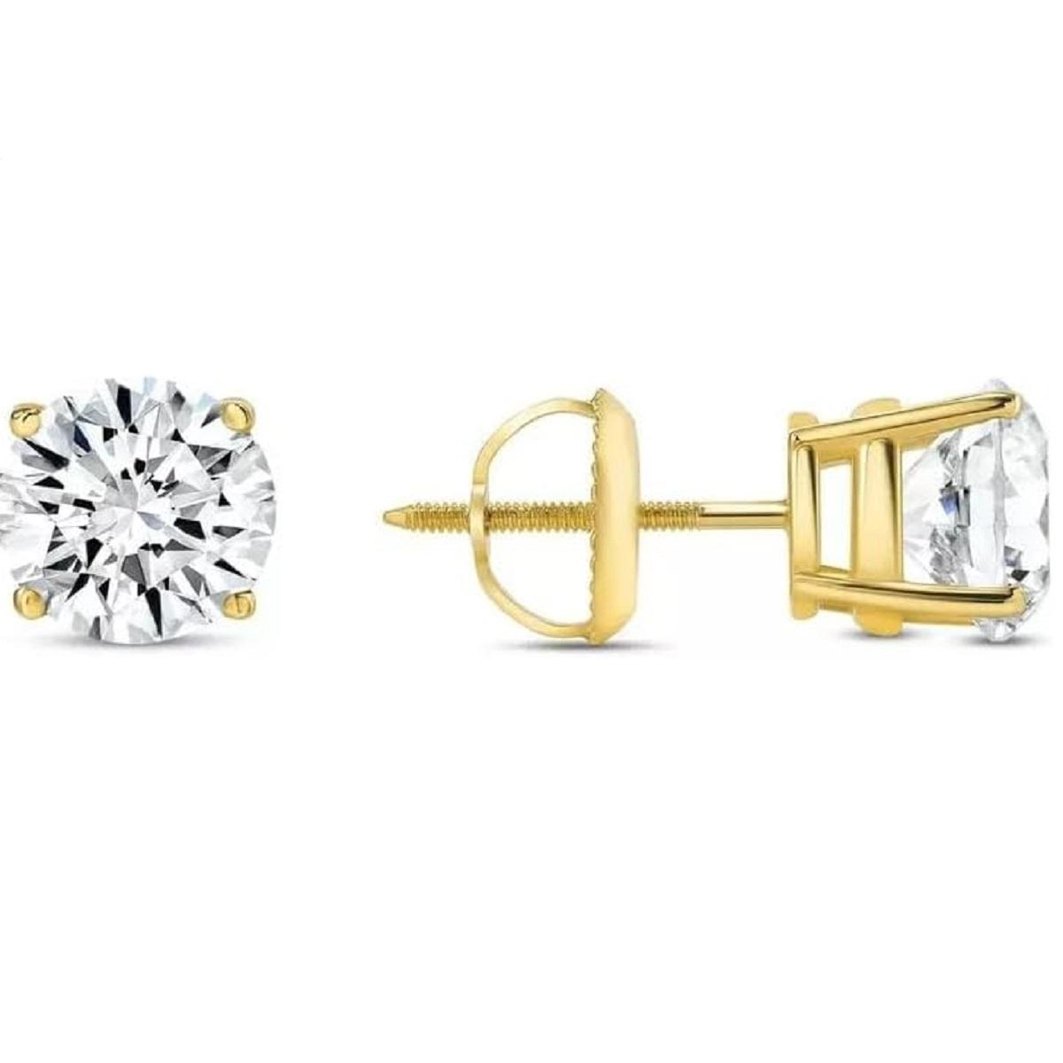 

Jewels Prim Серебряные серьги-подвески 925 пробы Солитер для женщин 15MM жёлтый