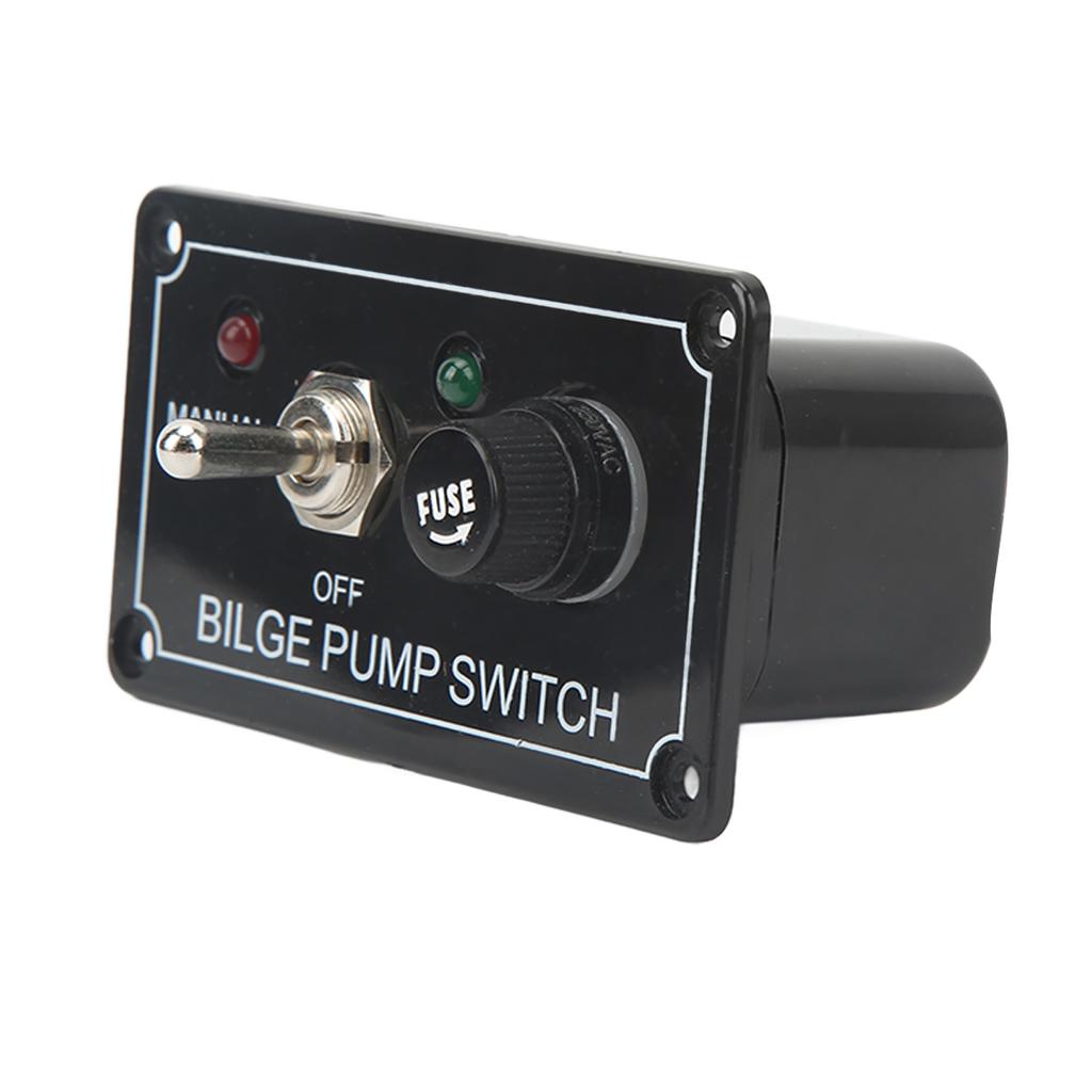 Rocker Toggle Switch Panel Bilge Pump Auto Off Manual Switch Panel for RV Yacht Car