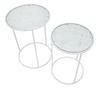 Table White Harts Pair Cm Ø 43X60-38X55