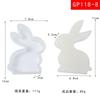 Cute Rabbit Candle Silicone Moulds Gypsum Car Mounted Incense Expanding Gypsum Soap Molds Easter Bunny Aromatherapy Candle Mold