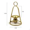 Iron Portable Candle Holder Candlestick Tealight Pillar for Wedding Tabletop Display