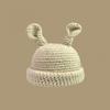 with Ears Cartoon Skullies Beanie Crochet Knit Cap Cute Winter Knitted Hat  Men Women