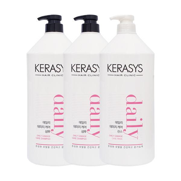 KERASYS Damage Shampoo 1500ml x2 + Conditioner 1500ml (Large Capacity)