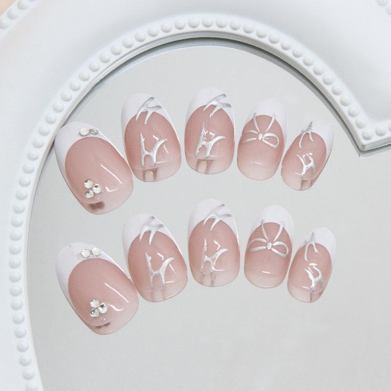 Three-dimensional silver metallic French bow shining wearing armor 24 pieces