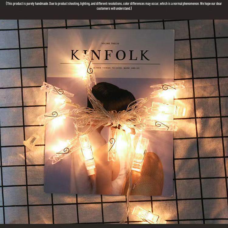 

LED Photo Clip String Lights for Bedroom, Proposal, or Wall Decorations 1.5m 10 lights USB Constant