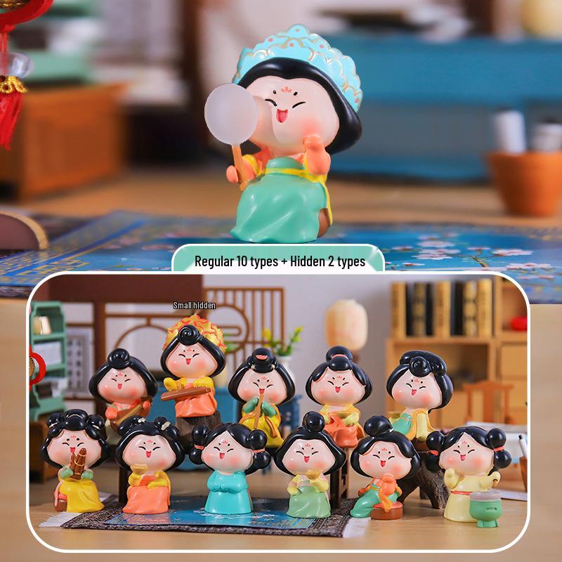 Guochao Hanfu Mädchen Figur: Frühlingsbrise Blind Box Sammlerstück – verträumte Dekoration & Geschenk