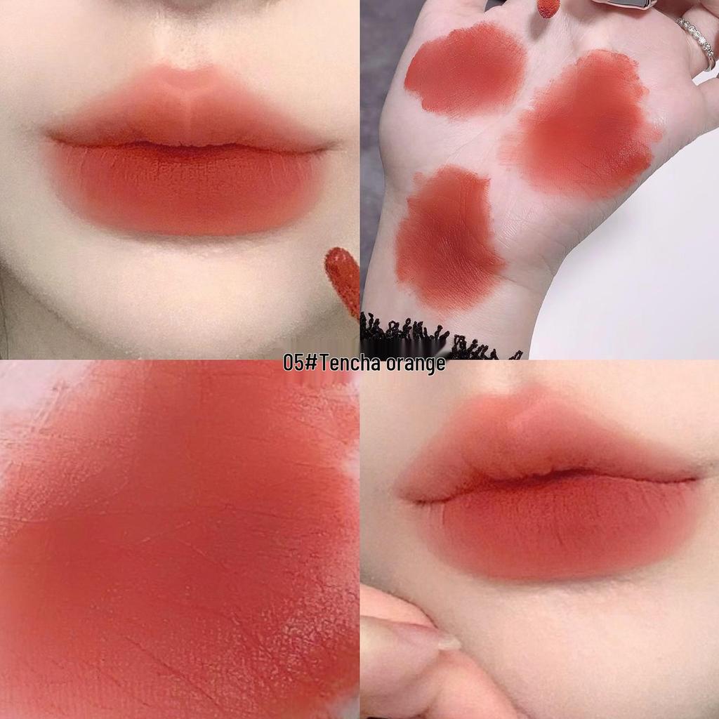 Gegebear Soft Nude Velvet Matte Lip Glaze - Long-Lasting, Non-Transfer, Pigmented Lipstick Gloss