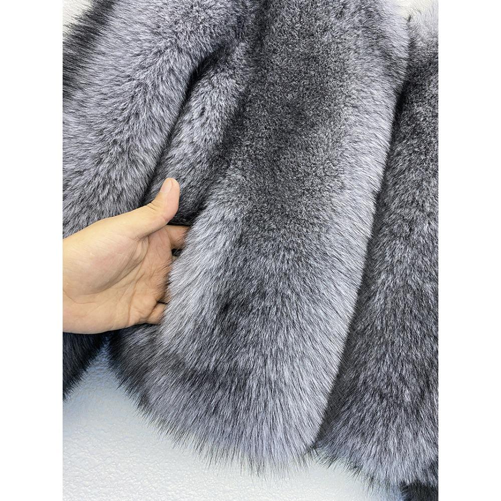 Fur Premium Imitation Fox Fur Environmentally Friendly Fur Coat Autumn and Winter V-neck Simple Women's Fur Coat
