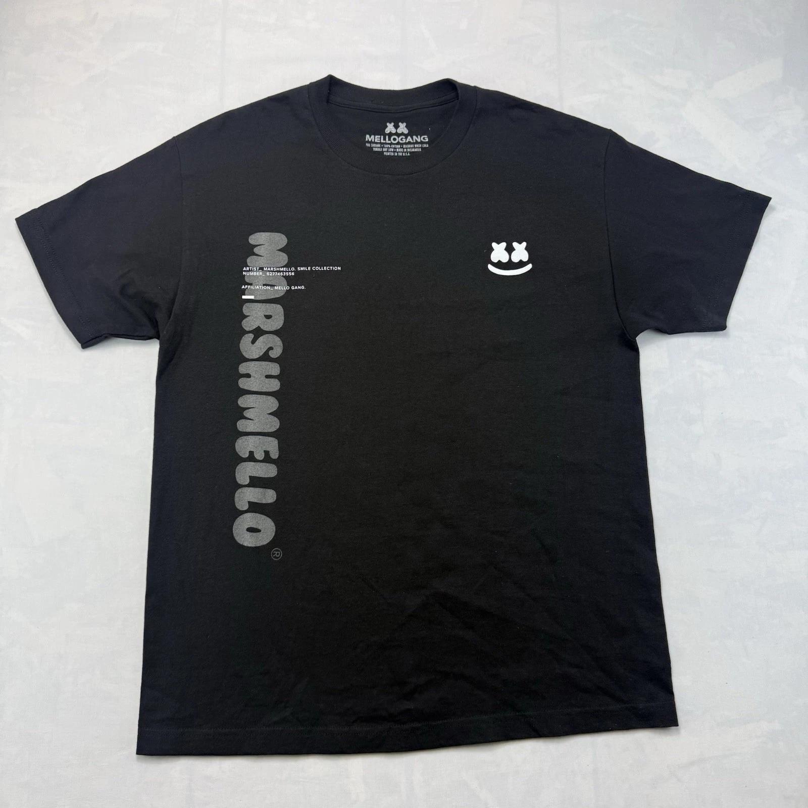 

Marshmello Mello Gang T-Shirt Black Graphic DJ EDM Smile Men’s Large S