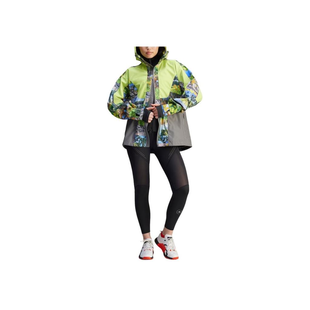 adidas X Stella McCartney Color Block Hooded Zip Long Sleeve Jacket Women Jacket Multicolor JF8480