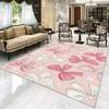 VIKAMA Pink And White Bow Design Carpet, Lightweight  Suitable For Bedroom, Living Room, Balcony, Corridor, Office, Room Decor