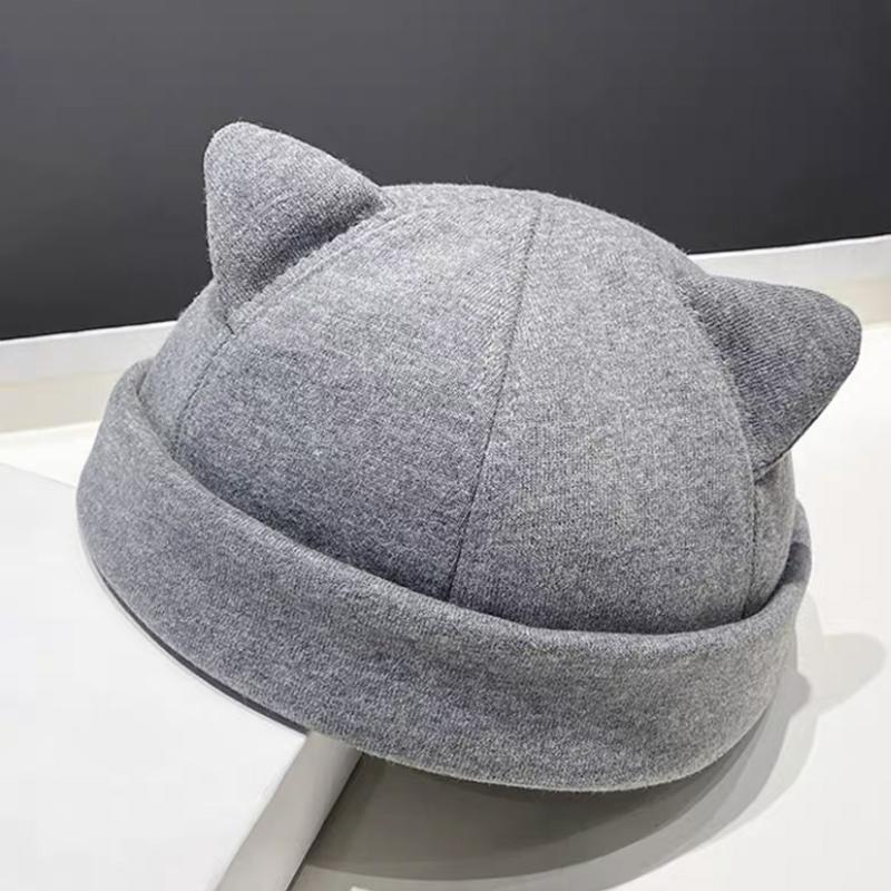 Cute cat ears melon hat children's versatile landlord hat street hip hop trendy hat sweet cool landlord hat