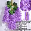 12pcs Thick Wisteria Flowers Fake Wisteria Hanging Flowers Artificial Wisteria Flowers Ceiling Flower Plants Exterior Decoration