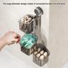 Bathroom Essentials Storage Solution Storage Shelf Rotating Suction Cup Kitchen Organizer with Drainage Holes for Efficient