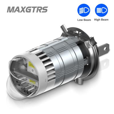 1X H4 LED 9003 HB2 Proiector Dublu cu Trei Lentile Fază Lungă/Scurtă Far cu Ventilator Pentru Lumină Mașină Motocicletă 12V